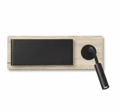 Applique murale, MOOD, noir, L13cm, H37cm - Faro