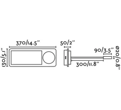 Applique murale, MOOD, noir, L13cm, H37cm - Faro