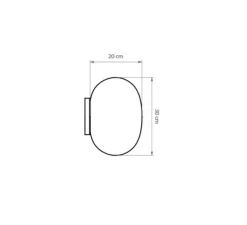 Applique murale, Moon A2, or satiné, blanc, Ø30cm, P20cm - Luxcambra