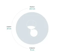 Applique murale, Mooon!, bleu acapulco, IP54, LED, dim, 2700K à 6000K, 400 lm, L15cm, H25,4cm - Fermob