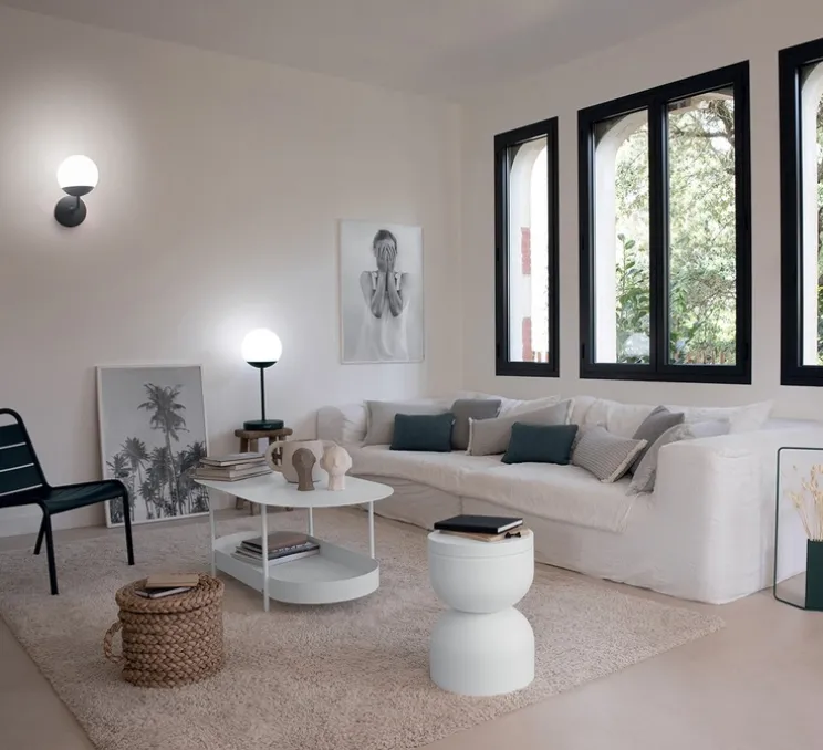Applique murale, Mooon, carbone, IP54, LED, dim, 2700K à 6000K, 400 lm, L15cm, H25,4cm - Fermob
