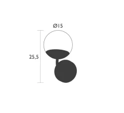 Applique murale, Mooon!, Vert Cactus, IP54, LED, 5000K, 400 lm, Ø15cm, H25,5cm - Fermob