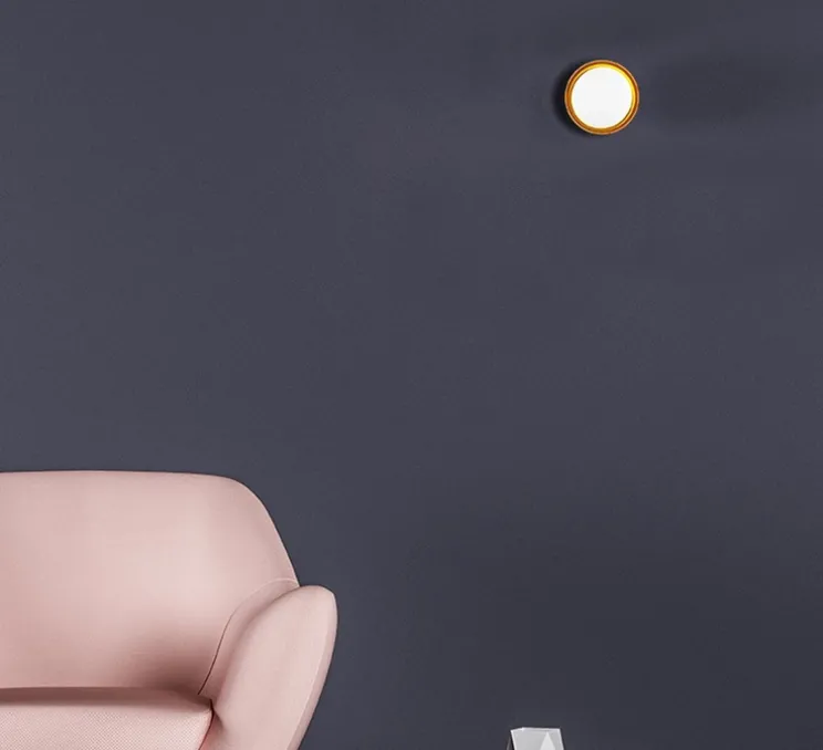 Applique murale, MUSE, laiton, noir, Ø15cm, P14cm, IP40 - Tooy