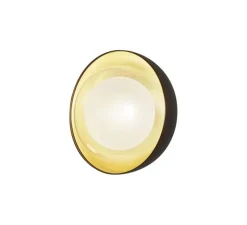 Applique murale, MUSE, laiton, noir, Ø15cm, P14cm, IP40 - Tooy