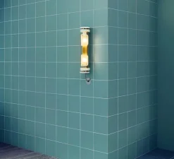 Applique murale, Musset GR, blanc, or, IP67, L519cm, H10cm - Sammode