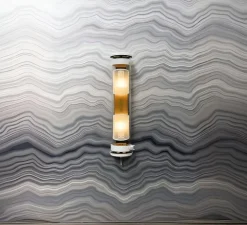 Applique murale, Musset GR, blanc, or, IP67, L519cm, H10cm - Sammode