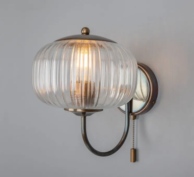 Applique murale, Nehir, laiton antique, L20cm, H26cm - Mullan Lighting