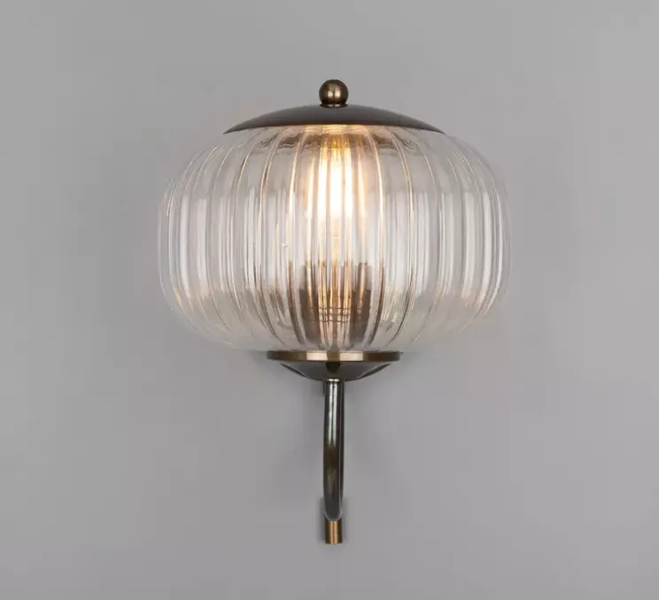 Applique murale, Nehir, laiton antique, L20cm, H26cm - Mullan Lighting