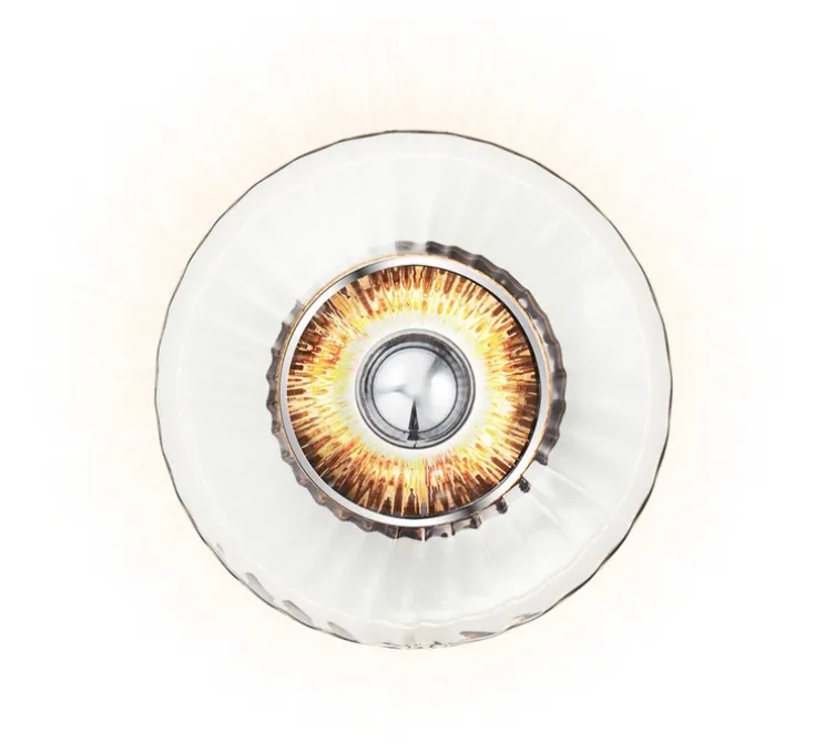 Applique murale, New Wave Optic, transparent, Ø26cm, P15cm - Design By Us
