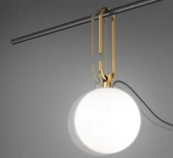 Applique murale, NH, blanc, laiton, noir, L14cm, H32,6cm - Artemide