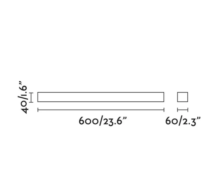 Applique murale, NILO-1, noir, LED, 3000K , L60cm, H4cm - FARO