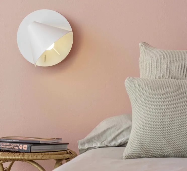 Applique murale, NOON, blanc, L21,1cm, H19cm - Faro