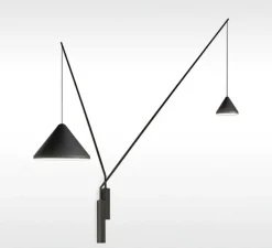 Applique murale, North, 5635, noir, LED, dim, 2700k, 1598 lm, L250cm, H175cm - Vibia