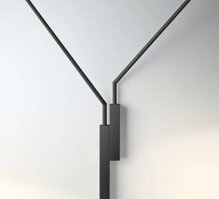 Applique murale, North, 5635, noir, LED, dim, 2700k, 1598 lm, L250cm, H175cm - Vibia