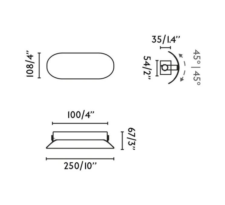 Applique murale, Novo 250, beige, LED, 2700K, 344 lm, L25cm, H10,8cm - Faro