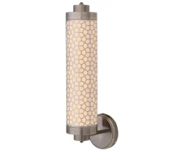 Applique murale, Ocala, Argent antique, maille hexagonale, Ø12cm, H51cm - Mullan Lighting