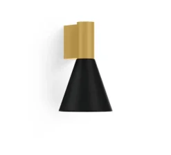 Applique murale, Odrey 1.4, noir et or, L12,4cm, H20,5cm - Wever&Ducré