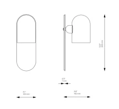 Applique murale, Odyssey Kyoto Medium, laiton, L10,5cm, H30,5cm - Schwung