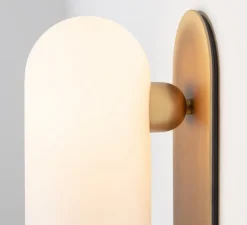 Applique murale, Odyssey Large, opalin et laiton poli, L10,5cm, H38cm - Schwung