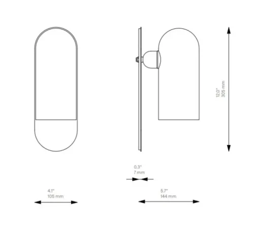 Applique murale, Odyssey Paris, laiton, L10,5cm, H30,5cm - Schwung