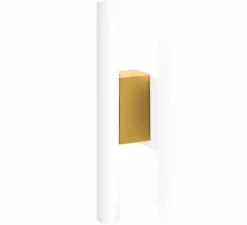 Applique murale, Omega 2, or mat, LED, K, lm, L5cm, H9cm - Decor Walther