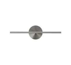 Applique murale, Omni Wall mini, acier brossé, LED, dim, 2700K, 560 lm, L54cm, H16,6cm - Umage