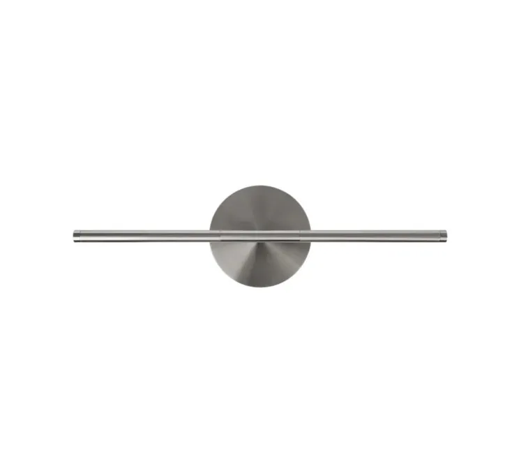 Applique murale, Omni Wall mini, acier brossé, LED, dim, 2700K, 560 lm, L54cm, H16,6cm - Umage