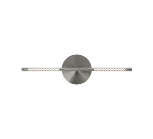 Applique murale, Omni Wall mini, acier brossé, LED, dim, 2700K, 560 lm, L54cm, H16,6cm - Umage