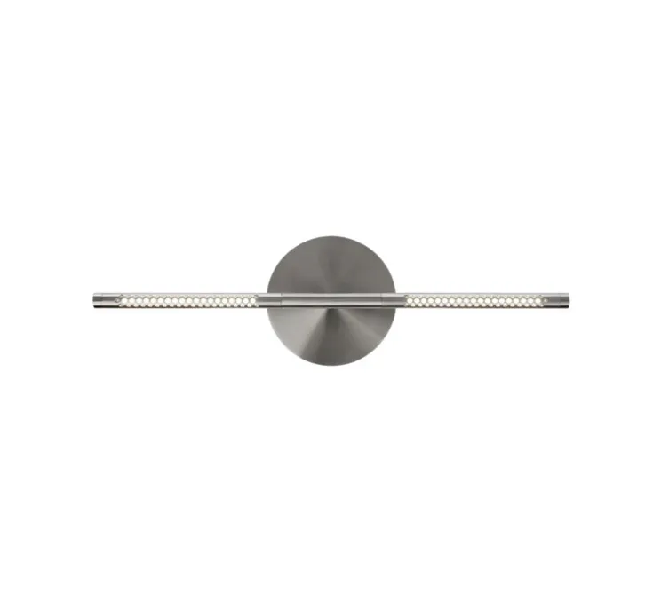 Applique murale, Omni Wall mini, acier brossé, LED, dim, 2700K, 560 lm, L54cm, H16,6cm - Umage