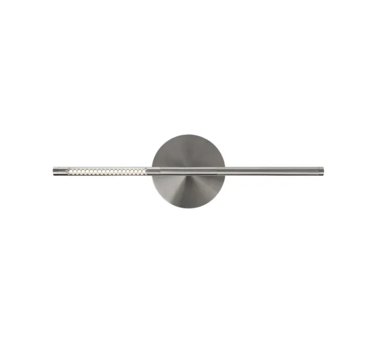Applique murale, Omni Wall mini, acier brossé, LED, dim, 2700K, 560 lm, L54cm, H16,6cm - Umage