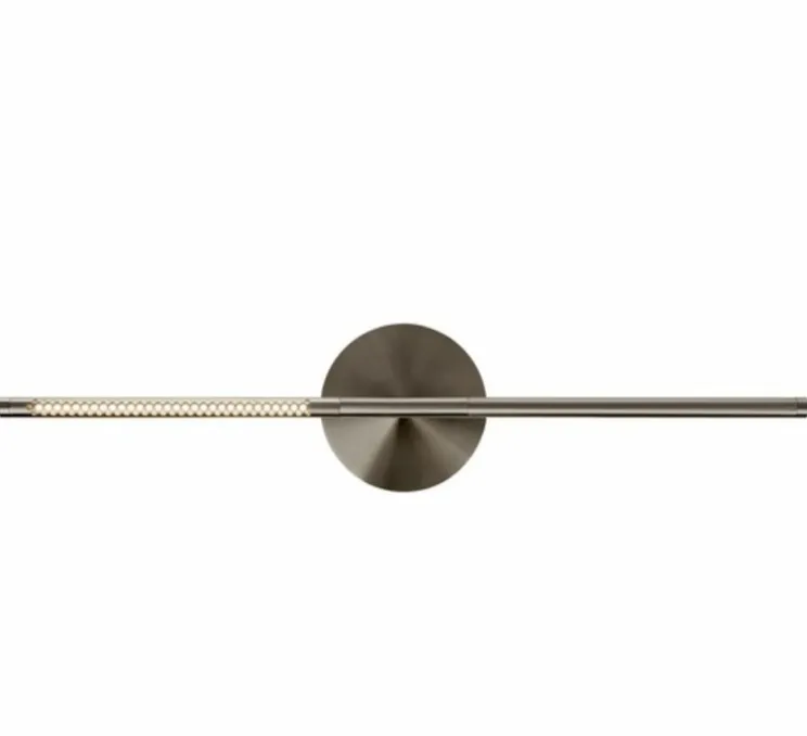 Applique murale, Omni Wall, acier brossé, LED, dim, 2700K, 1000 lm, L74cm, H16,6cm - Umage