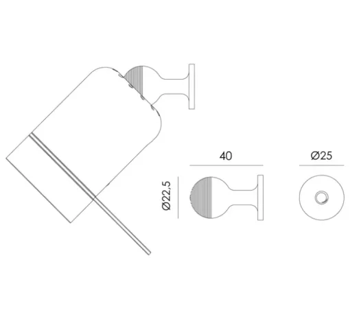 Applique murale, One + Knob, blanc, LED, dim, 2700K, 245 lm, L11,7cm, H5cm - Tonone