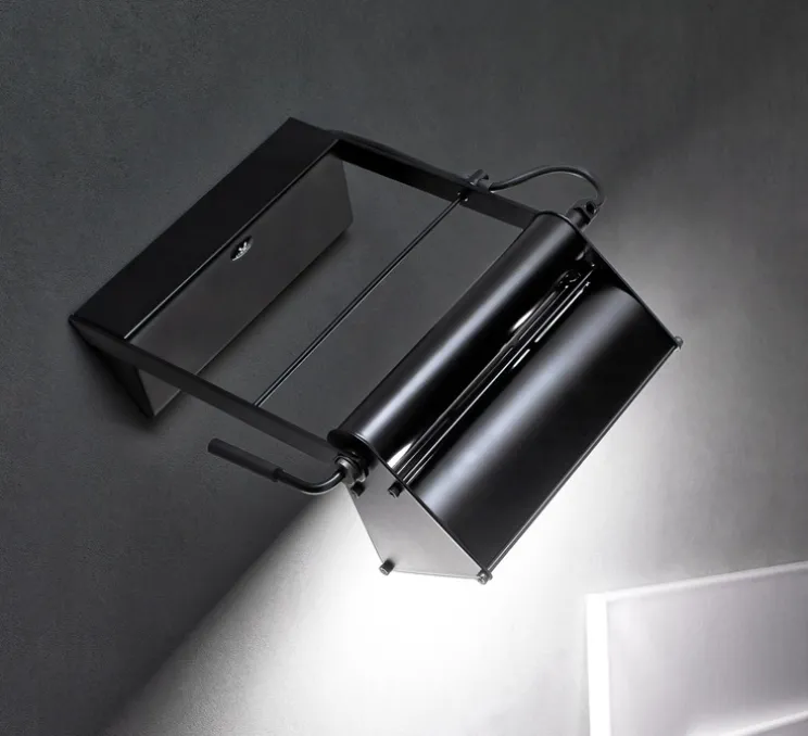 Applique murale, Opus, Black Soft Touch, L19cm, H17cm - Lumina