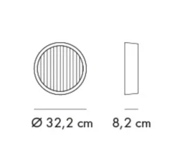 Applique murale, Orbis cannelé, noir, Ø32,2cm - Axolight