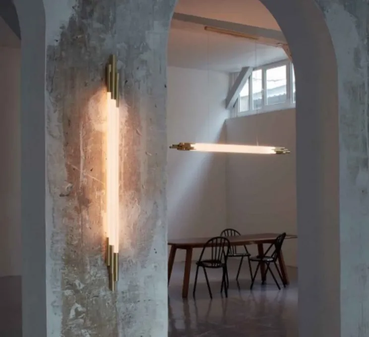 Applique murale, ORG W 1500, blanc, or, 2700K, 1700lm, L150cm, H8,4cm - DCW éditions Paris