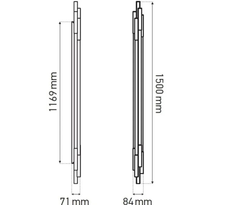Applique murale, ORG W 1500, blanc, or, 2700K, 1700lm, L150cm, H8,4cm - DCW éditions Paris