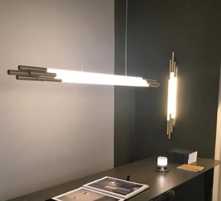 Applique murale, ORG W 1050, blanc, or, 2700K, 1200lm, L105cm, H8,4cm - DCW éditions Paris