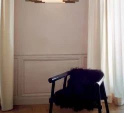 Applique murale, ORG W 1050, blanc, or, 2700K, 1200lm, L105cm, H8,4cm - DCW éditions Paris