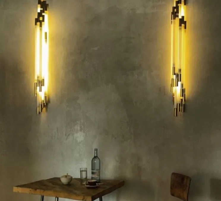 Applique murale, ORG W 1050, blanc, or, 2700K, 1200lm, L105cm, H8,4cm - DCW éditions Paris