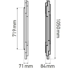 Applique murale, ORG W 1050, blanc, or, 2700K, 1200lm, L105cm, H8,4cm - DCW éditions Paris