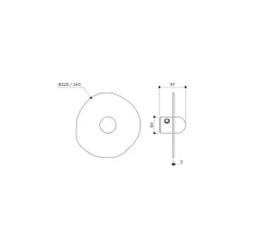 Applique murale, Organic Ceramic 22/24, céramique gris et crème, verre givré, Ø22/24cm, H10cm - Contain