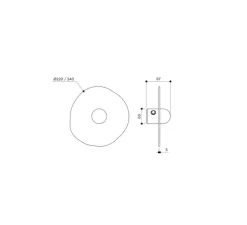 Applique murale, Organic Ceramic 22/24, céramique noir, verre givré, Ø22/24cm, H10cm - Contain