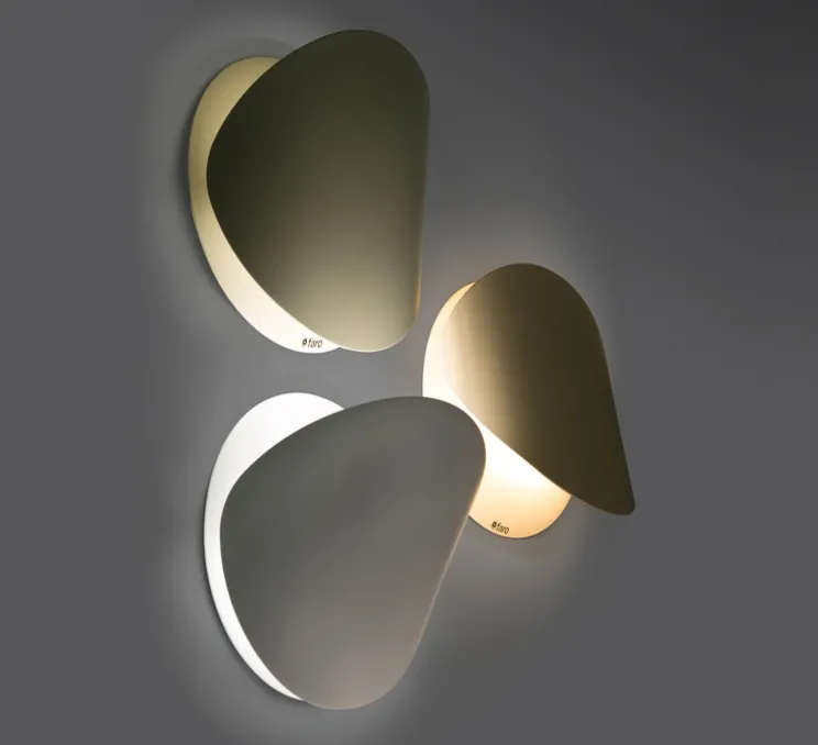 Applique murale, orientable, Ovo, blanc, Ø24cm - FARO