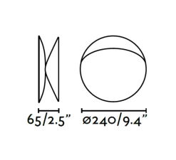 Applique murale, orientable, Ovo, blanc, Ø24cm - FARO