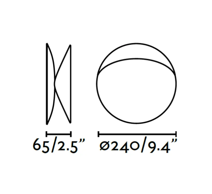 Applique murale, orientable, Ovo, blanc, Ø24cm - FARO