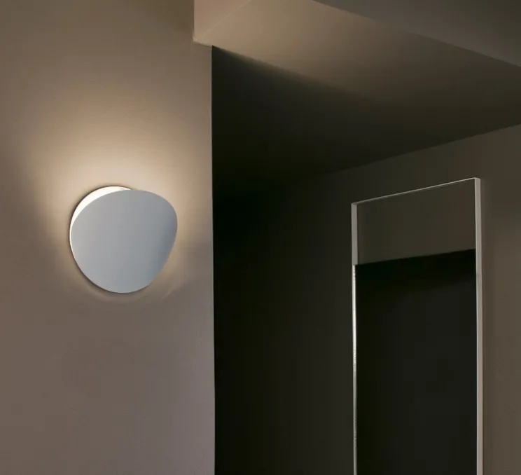 Applique murale, orientable, Ovo, blanc, Ø24cm - FARO