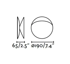 Applique murale, orientable, Ovo, blanc, Ø19cm - FARO