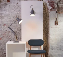 Applique murale, Original 1227, gris et laiton, Ø14cm, H16cm - Anglepoise