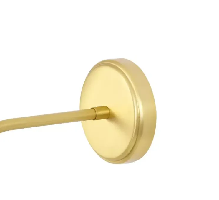 Applique murale, Osier, bleu terre, laiton satiné, L12cm, H31cm - Mullan Lighting