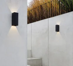 Applique murale, Oslo 255 LED, noir texturé, IP65, LED, 3000K, 270 lm, L9cm, H25,5cm - Astro